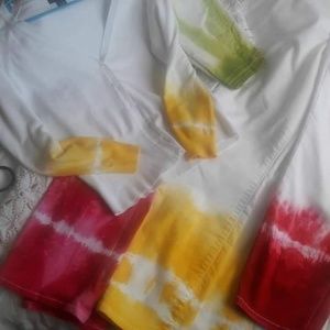 I'm selling tye dye jeans for 60 dollors.Shirt&soc